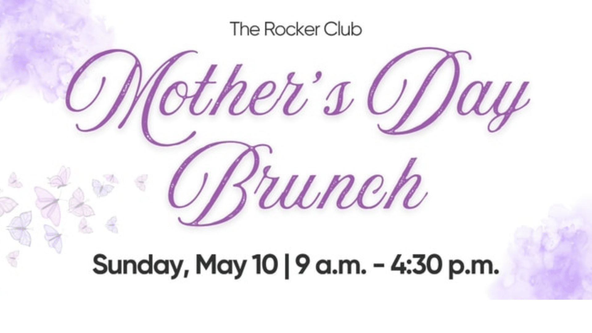 Image advertising for Mother's Day Brunch with The Rocker Club.