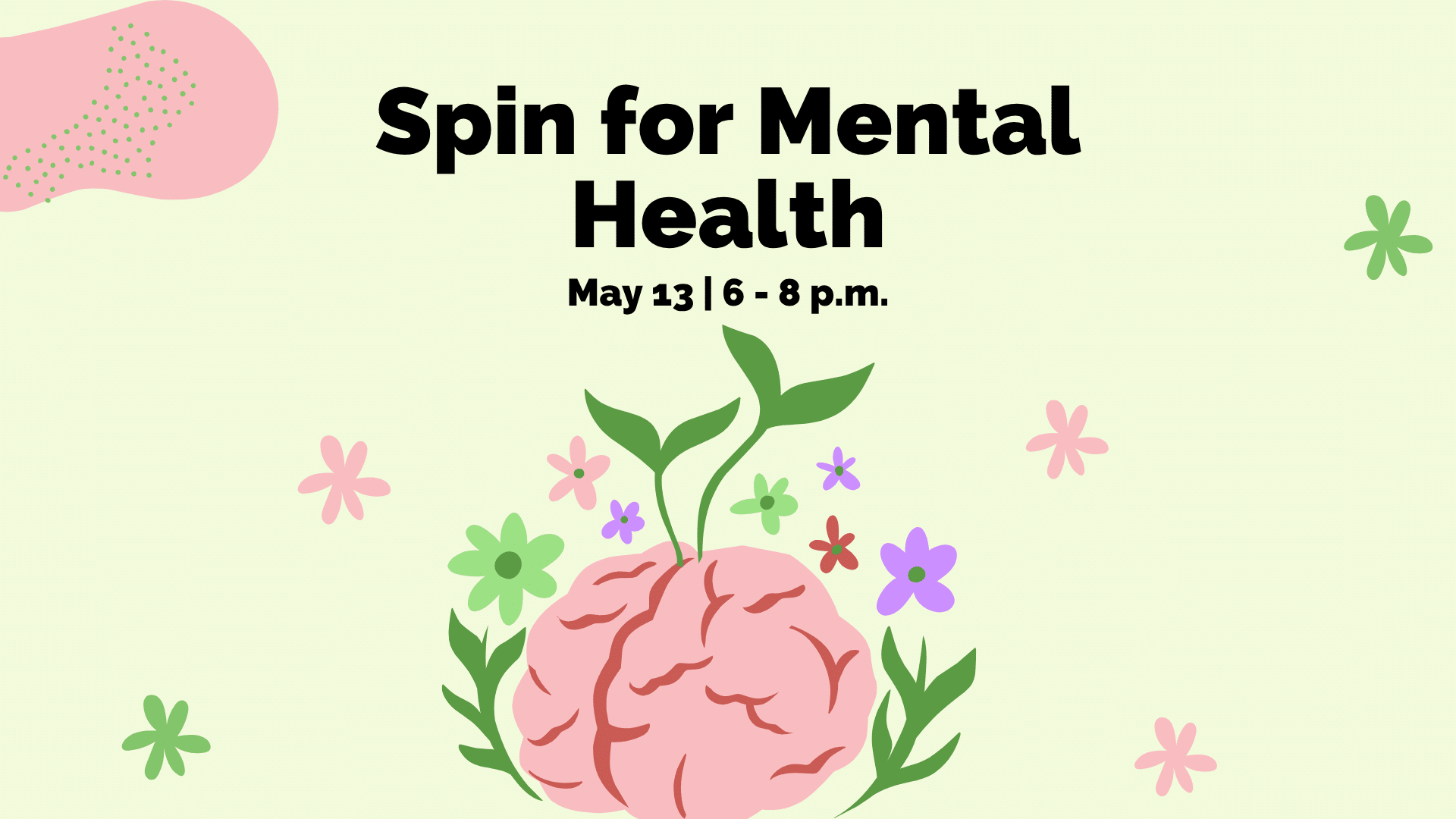 Image advertising for Spin For Mental Health.